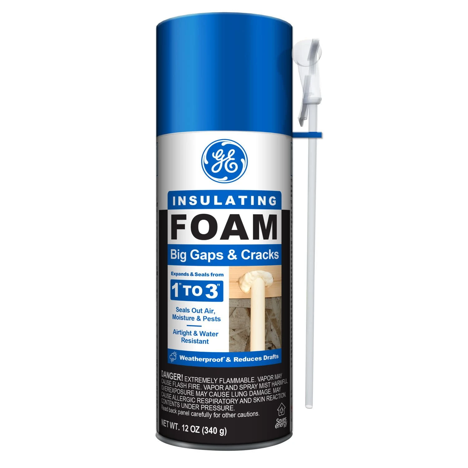 White Foam Big Gaps And Cracks Insulating Sealant 12 Oz Can - Moisture Resistant