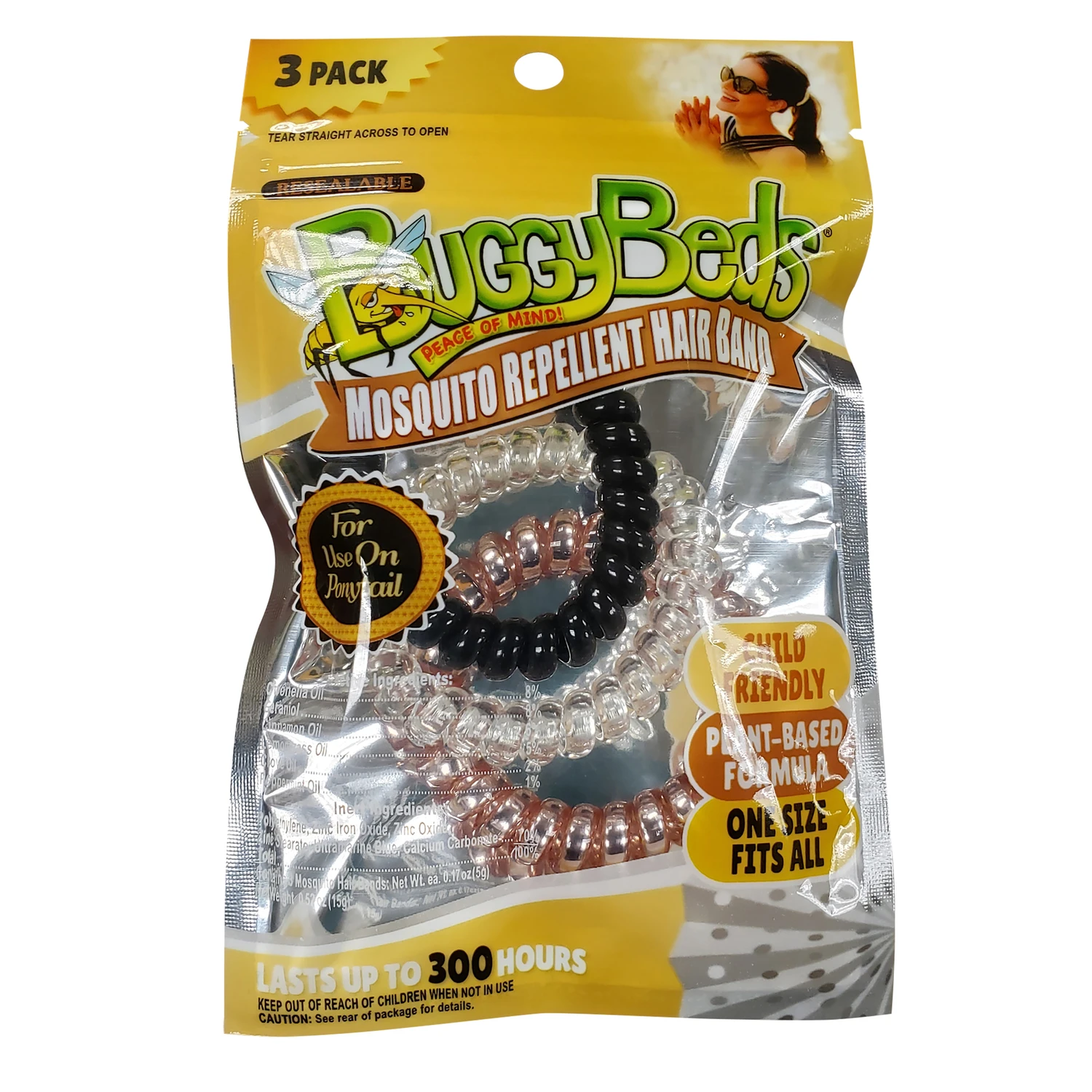 Hf4030 Mosquito Repellent Hair Band - Organic Plant-based Protection