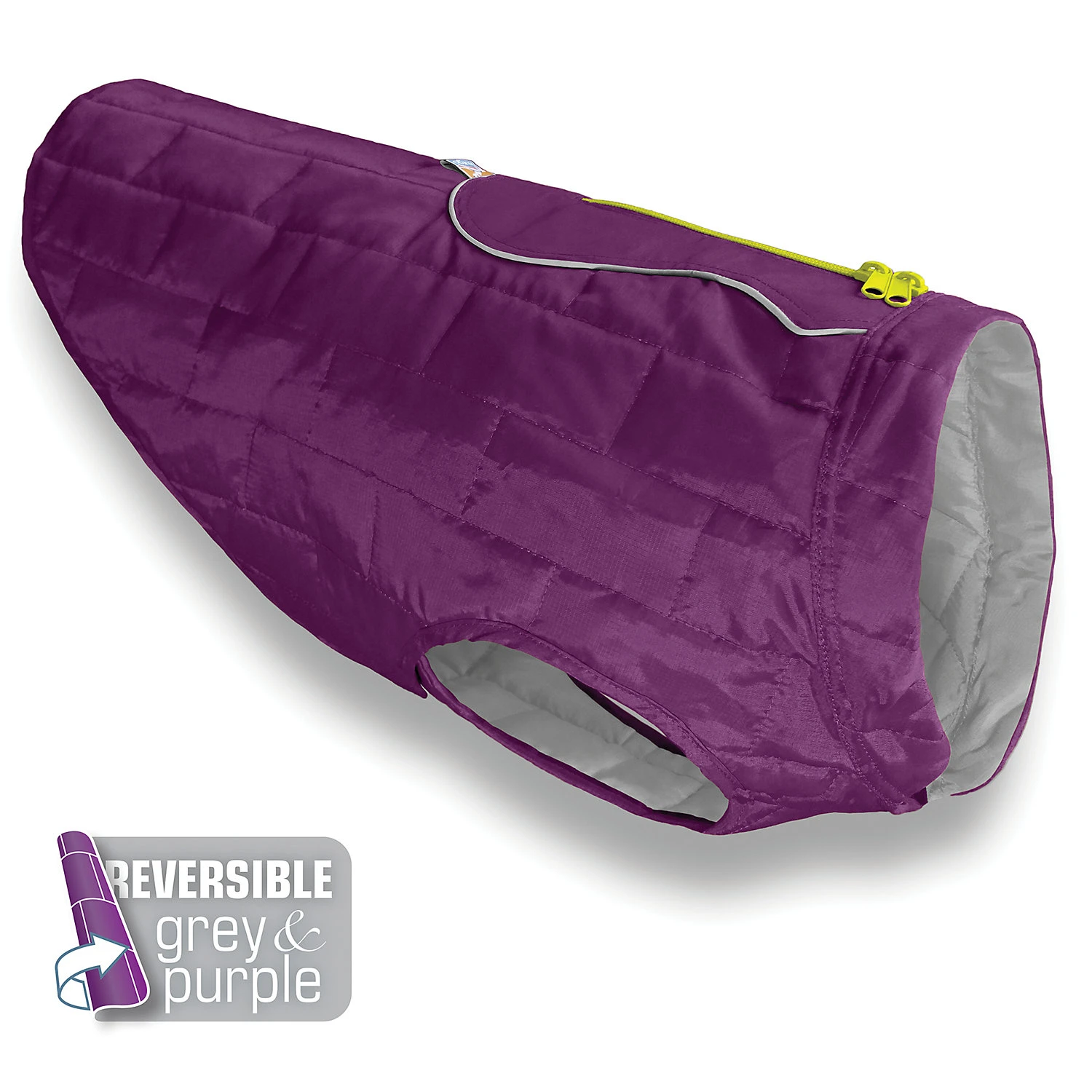 Loft Dog Jacket Coat, Large, Purple And Grey