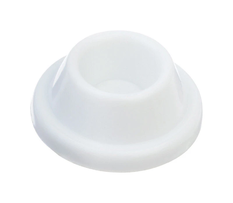 1-7/8 In. W X 1 In. H Plastic White Wall Door Stop For Door And Wall Mounting