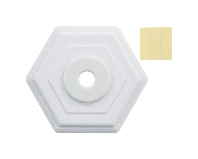5 In. H X 5 In. L White Rubber Wall Door Stop - Adhesive Mount