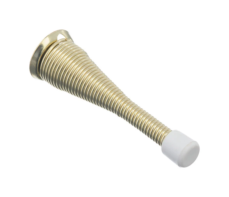 3 In. W X 1.25 In. H Bright Gold Spring Broad Base Door Stop