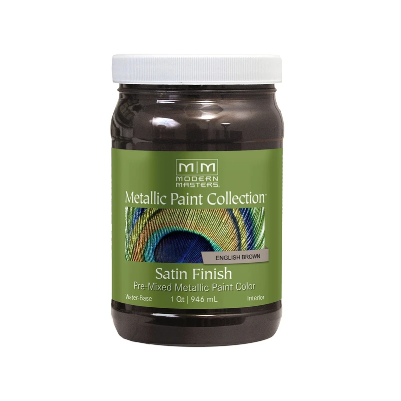 English Brown Protective Enamel 1 Quart - Water-based Metallic Paint