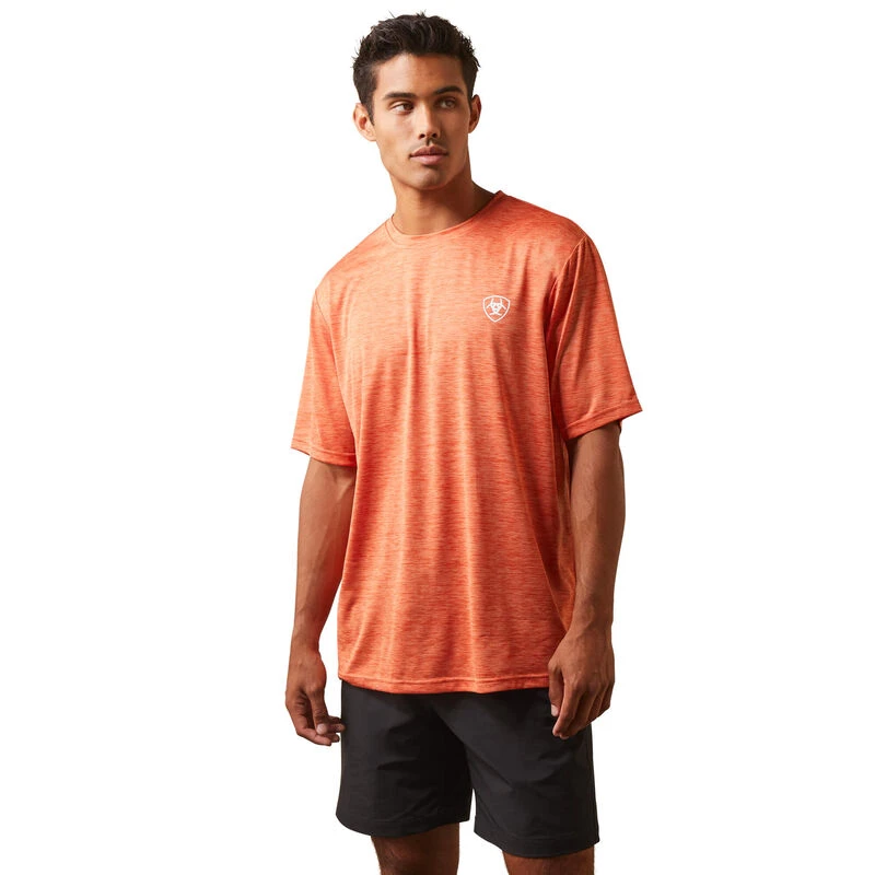 Men's Charger Stamp T-shirt, Medium, Moisture-wicking, Classic Logo