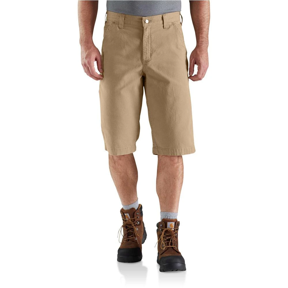 Men's 30 In. Dark Khaki Cotton/spandex Rugged Flex 13 In. Rigby Shorts