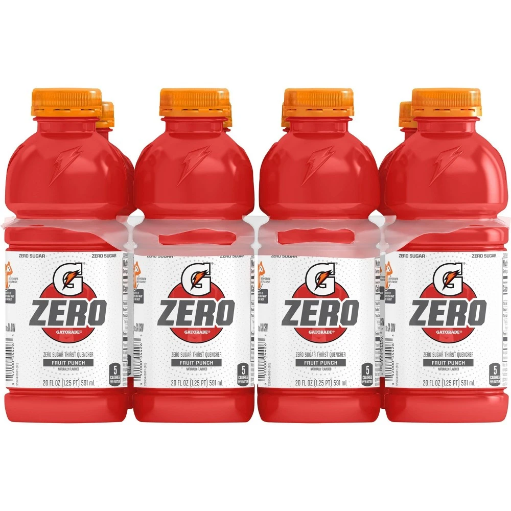 Gatorade Zero Sugar Thirst Quencher, Fruit Punch, 20 oz