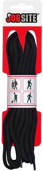 Jobsite & Manakey Group 386240113 54011 60 in. Braided Boot Lace - Black, Pack of 2