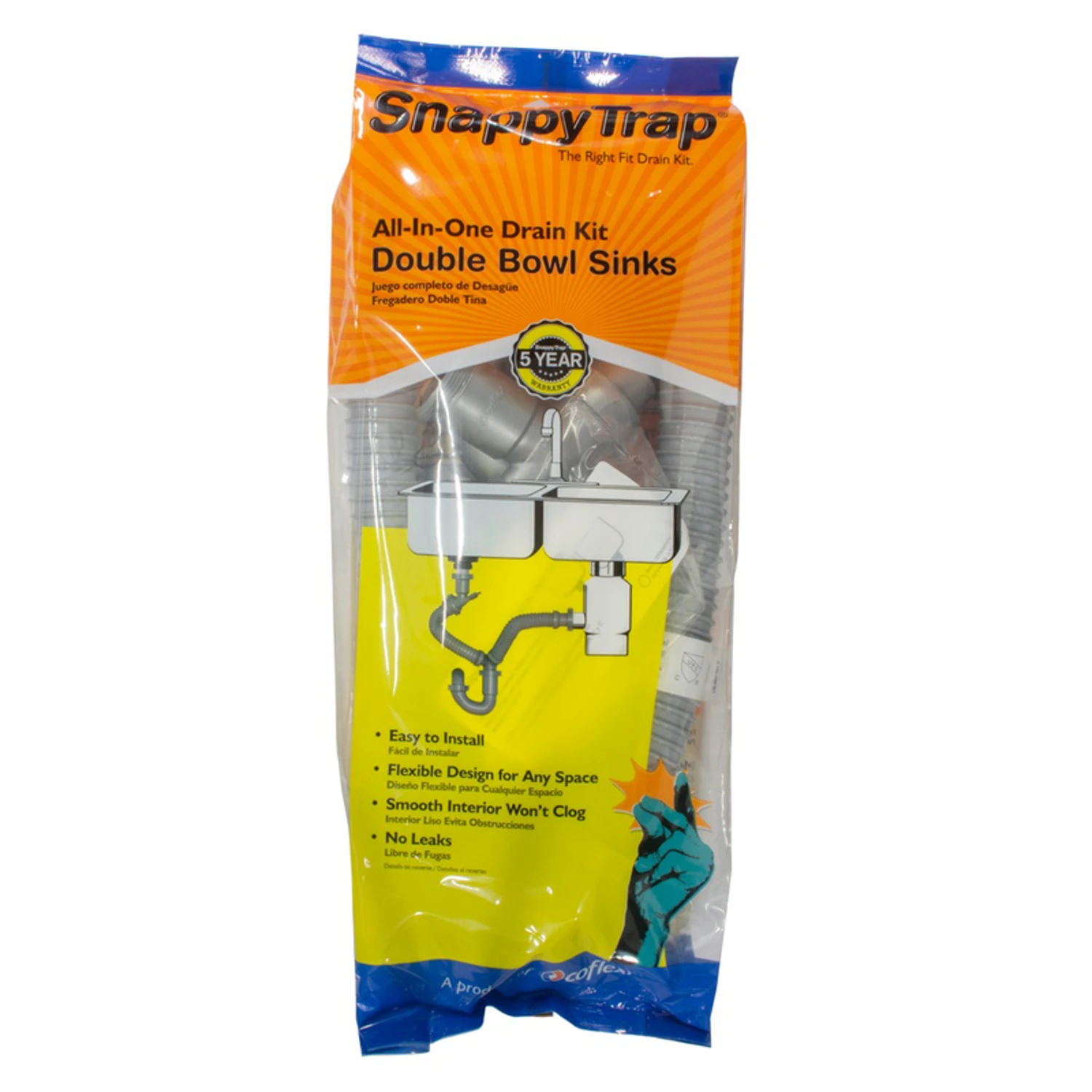1-1/2 In. D Pvc Double Sink Drain Kit - Model Dk-110-ah