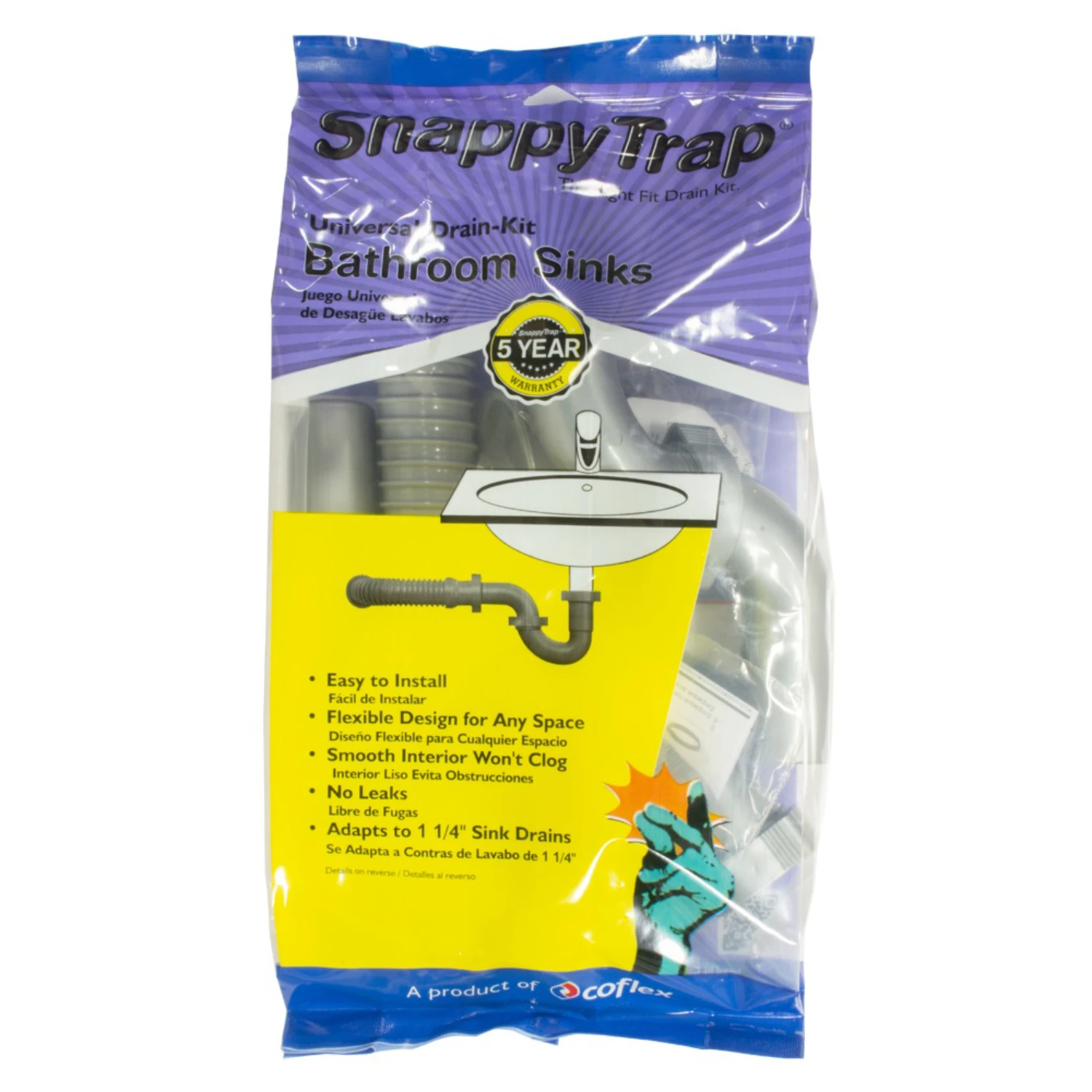 Universal 1-1/2 In. Or 1-1/4 In. D Pvc Single Sink Drain Kit