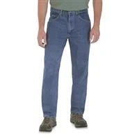 Men's Big & Tall Rugged Wear Stretch Jeans, Stonewashed, Size 54x32