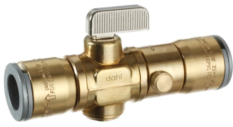 9309931 0.5 In. Quick Grip With Drain Straight Brass Valve