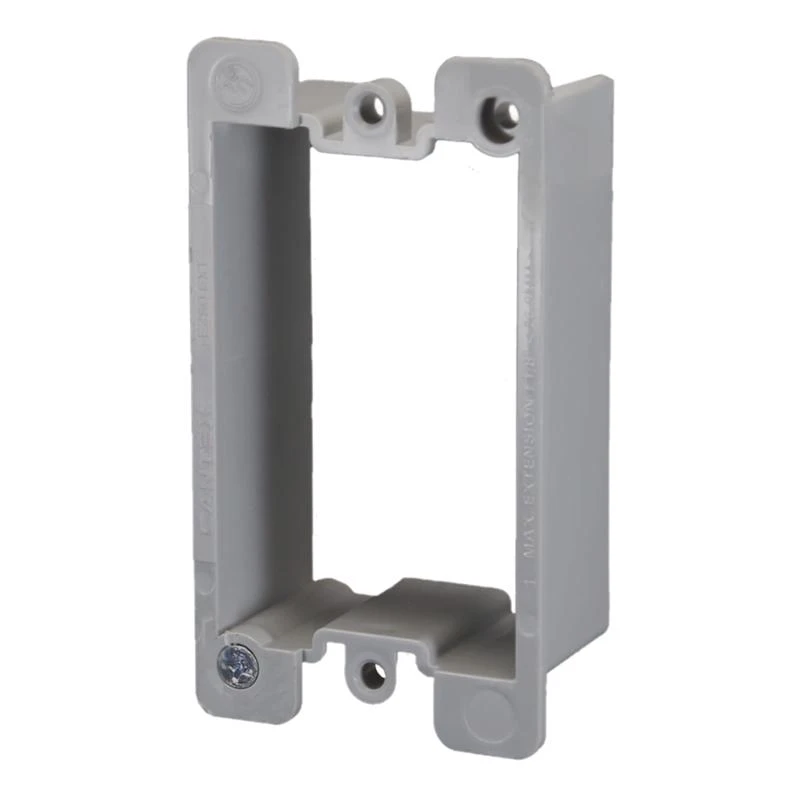 Ez Box Old Work Rectangle Pvc 1 Gang Box Extender Gray