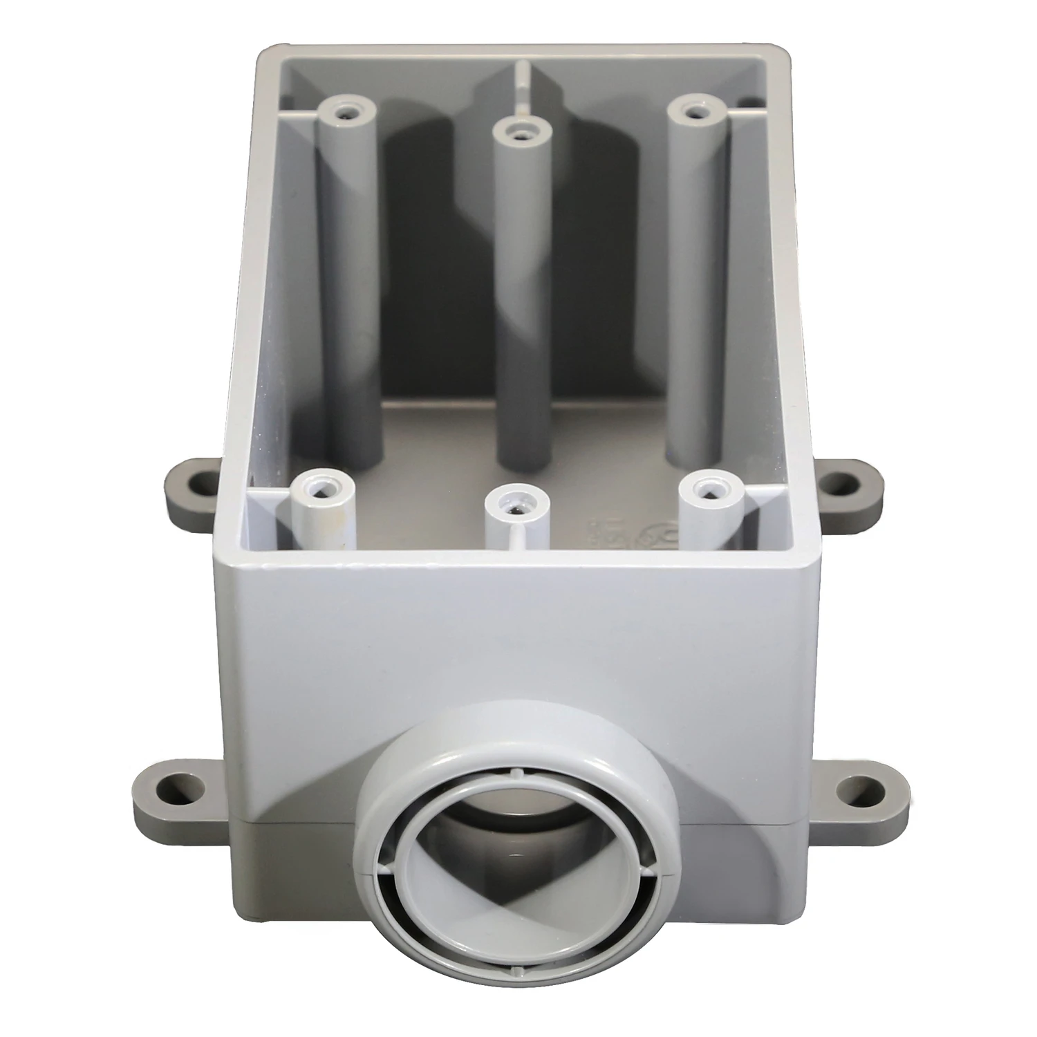 22.5 Cu In Rectangle Pvc 1 Gang Outlet Box Gray - Model 5133365u