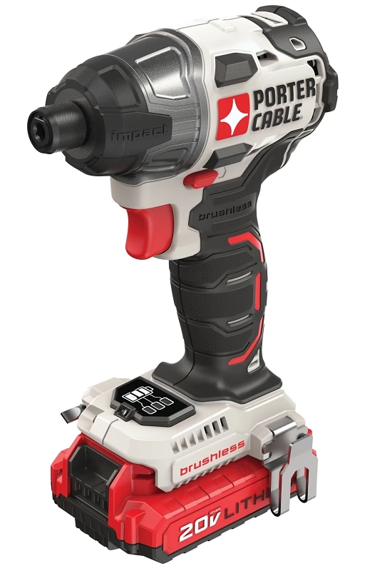 Porter-cable 20-volt Max Lithium Ion 1/4-in Cordless Variable Speed Brushless Impact Driver With 2 Batteries
