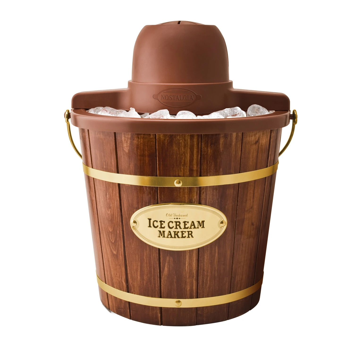 4 Quart Electric Ice Cream Maker With Wooden Bucket - Model Icmw-400