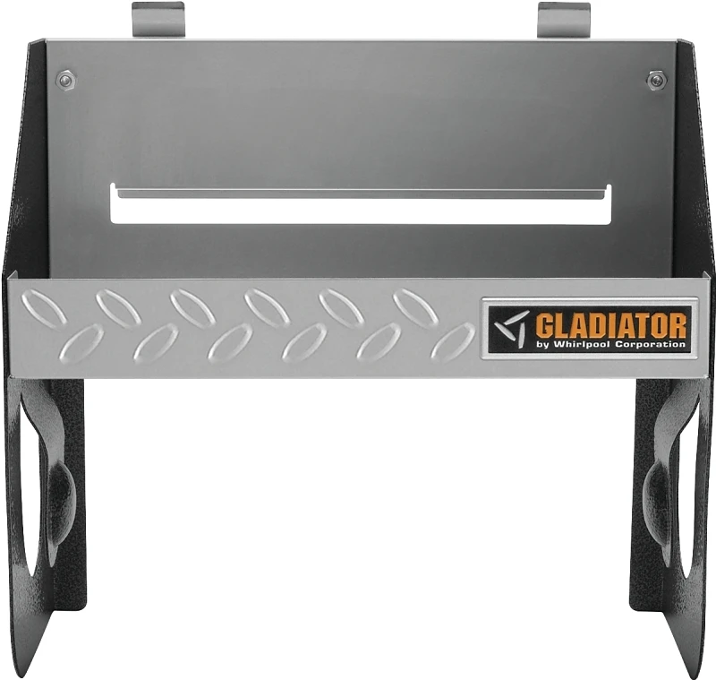 12 In. W X 6.5 In. D Silver Tread Plate Steel Clean-up Caddy For Gearwall And Geartrack