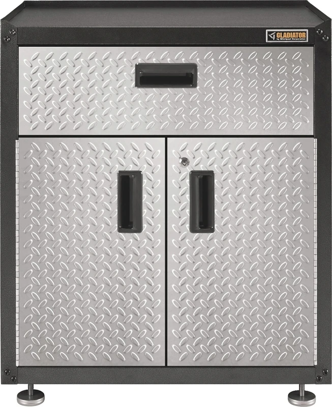 Ready-to-assemble 31 In. H X 28 In. W X 18 In. D Steel 2-door Garage Cabinet With Drawer