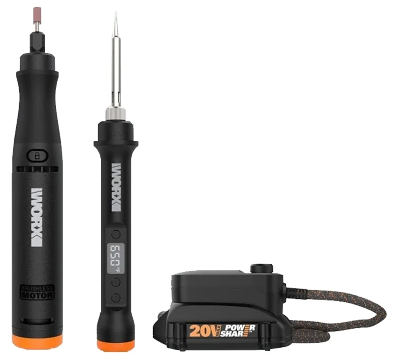 Makerx 20v Rotary Tool And Wood/metal Crafter Combo With 54 Accessories
