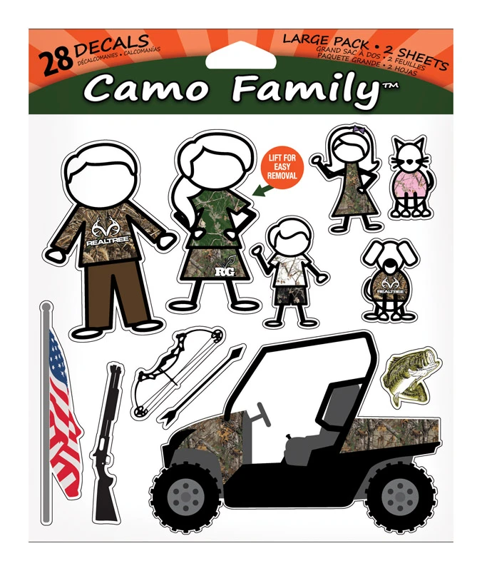 Camo Family Peel And Stick Wall Decal Set - 28 Pieces