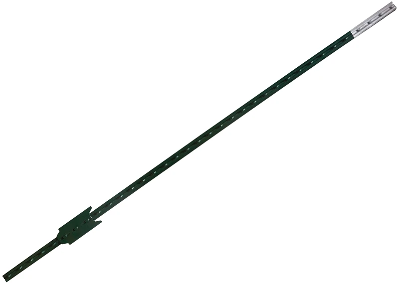 Steel Southern Post 7108723 8 Ft. Studded Green T-post With Gray Top