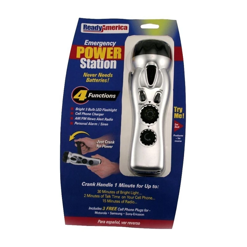 Emergency Power Station Model 70801 - Flashlight, Radio, Siren & Charger