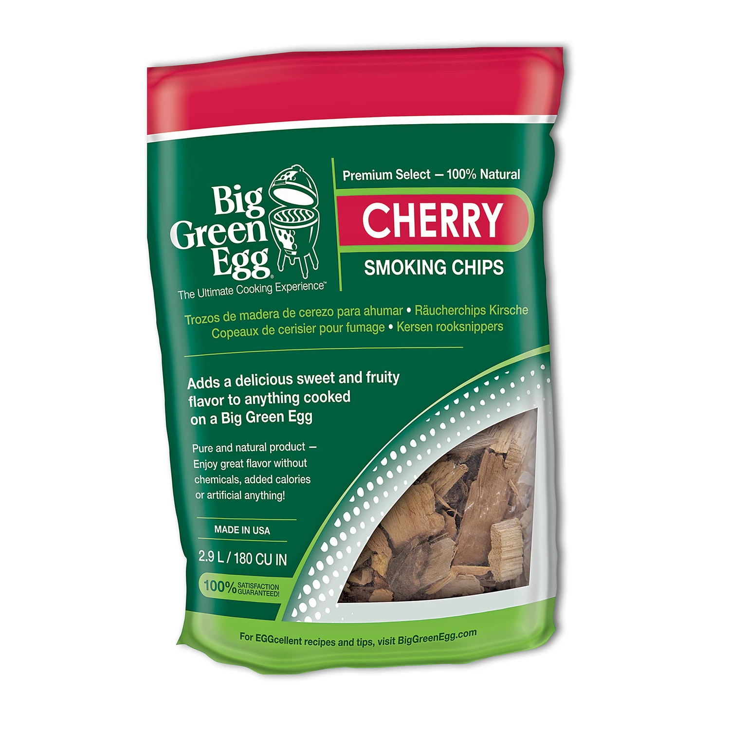 All Natural Cherry Wood Smoking Chips 180 Cu In - Premium Flavor Enhancer