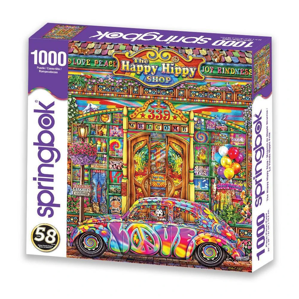 The Happy Hippy Shop 1000 Piece Jigsaw Puzzle - Made In Usa