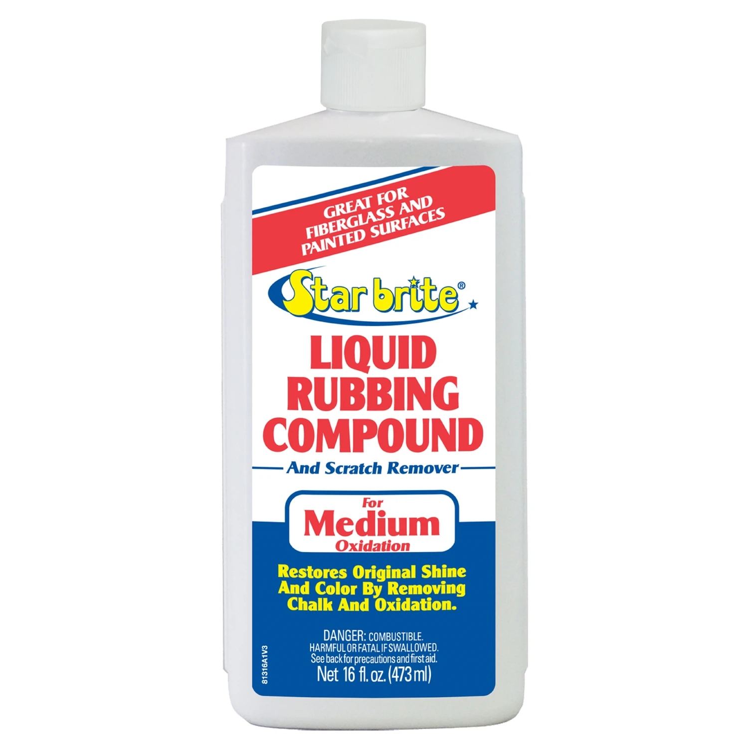 Liquid Rubbing Compound 16 Oz For Marine And Automotive Use
