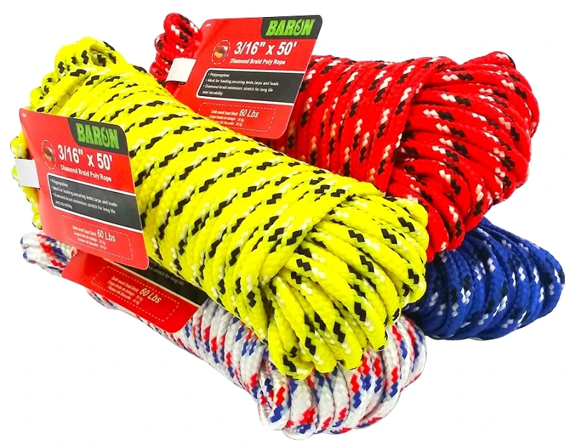1/2 Inch X 100 Feet Diamond Braided Polypropylene Rope