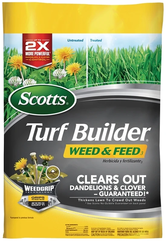 Turf Builder Weed & Feed Lawn Fertilizer For Multiple Grass Types, 12000 Sq Ft