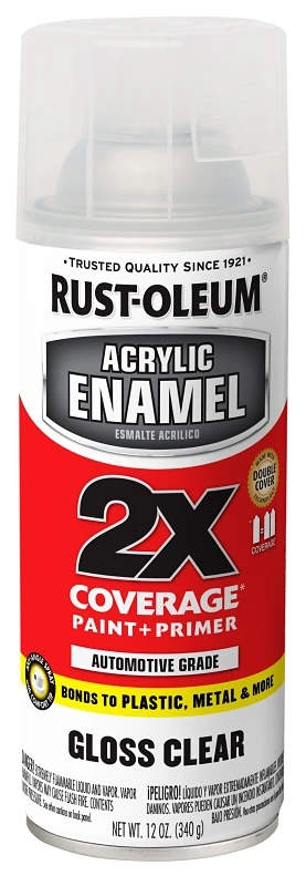 Acrylic Enamel 2x Coverage Paint + Primer Spray 12 Oz. Can - Gloss Finish