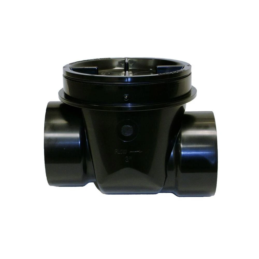 375 3 Inch Abs Backwater Valve - Durable Black Design