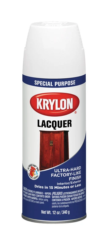 12 Oz. Gloss White Spray Lacquer For Professional Finish