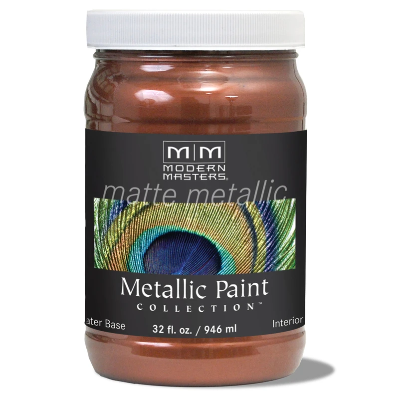 Matte Antique Copper Metallic Spray Paint 32 Oz. - Water-based Decorative Finish