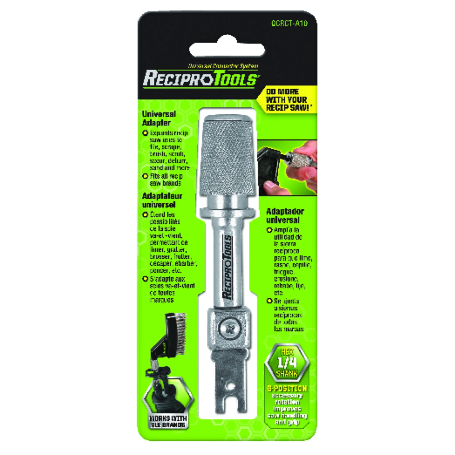 Reciprotools Universal Adapter For Reciprocating Saws - Model Rct-a10
