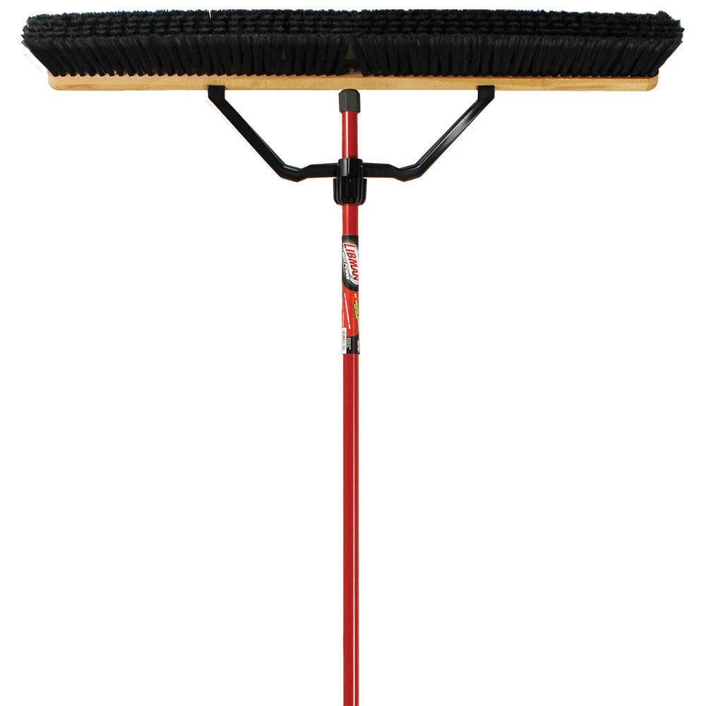 High Power 36 In. Smooth Surface Heavy-duty Push Broom With Steel Handle