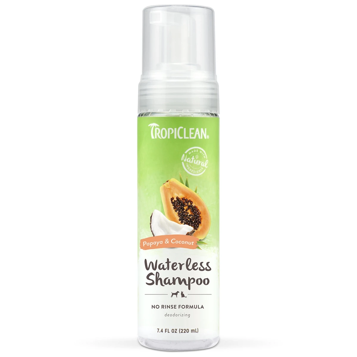 Deep Cleaning Waterless Papaya Shampoo For Dogs And Cats, 7.4 Fl. Oz.