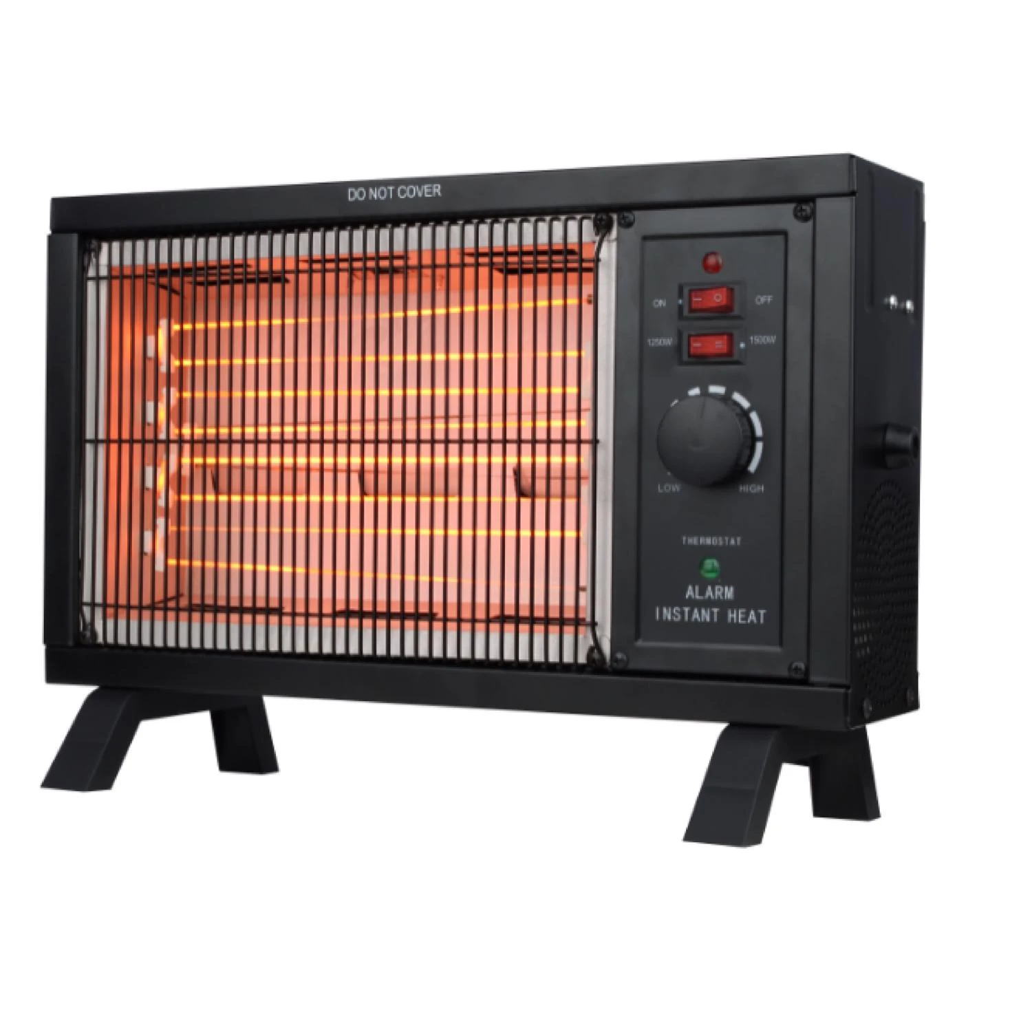 1500 Watt Electric Infrared Heater, Model 1phf11, Indoor Use, Black
