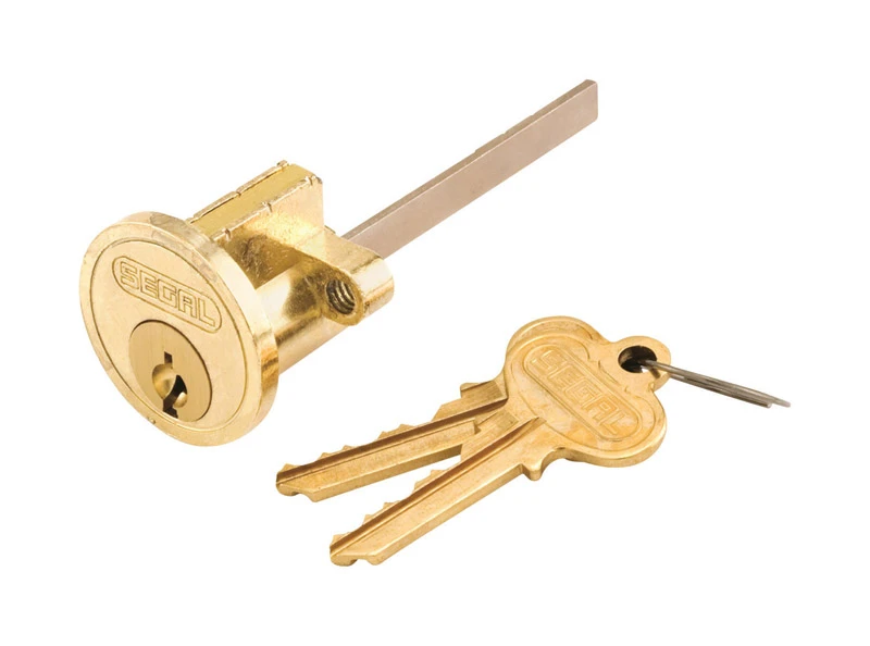 Prime-line Segal Brass-plated Zinc Key Lock Cylinder Keyed Differently Se66007