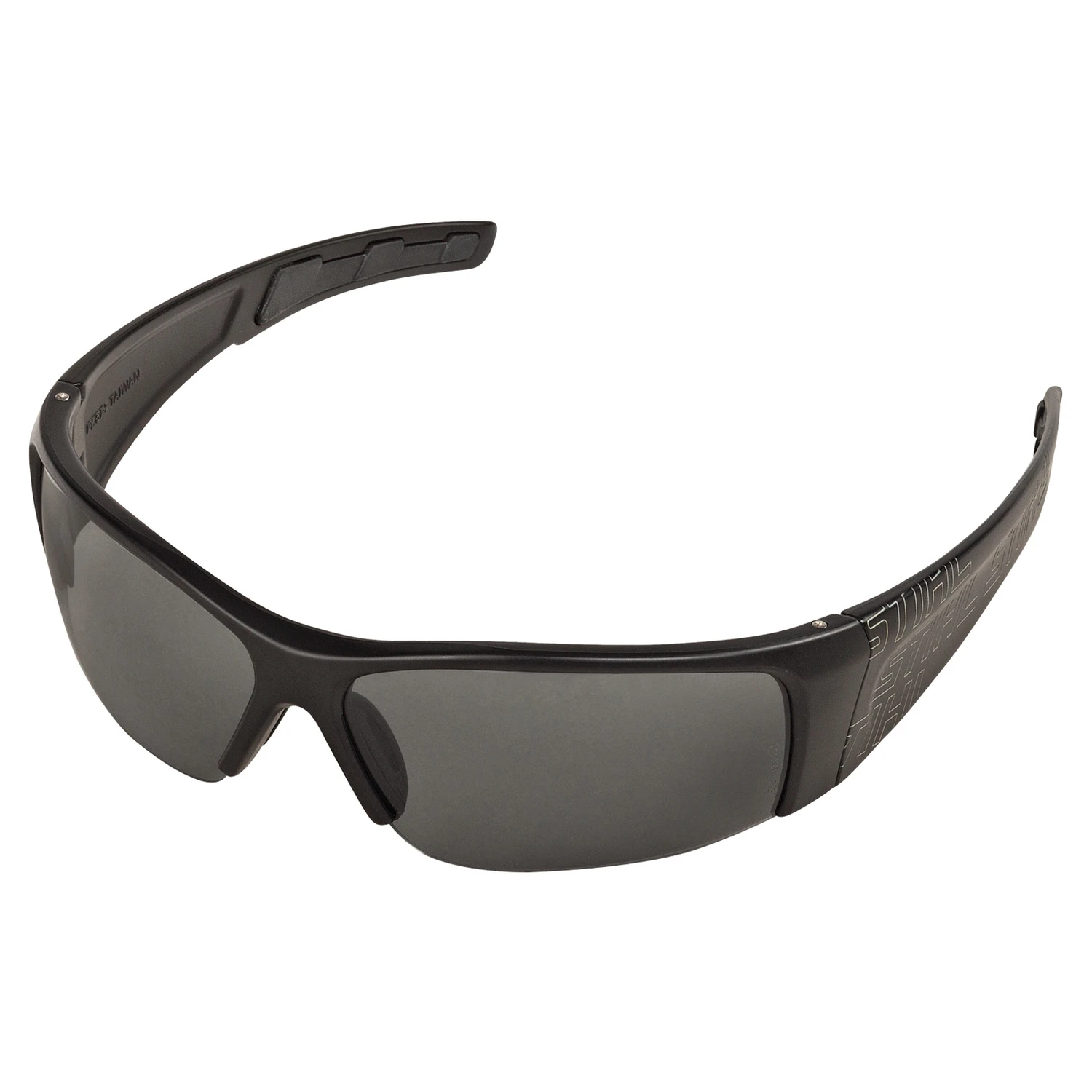 Black Wrap Protective Glasses With Smoke Lens - 1 Piece Safety Eyewear