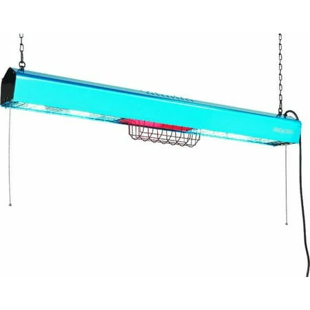 Fluorescent Shop Light Fixture With Integrated Heater