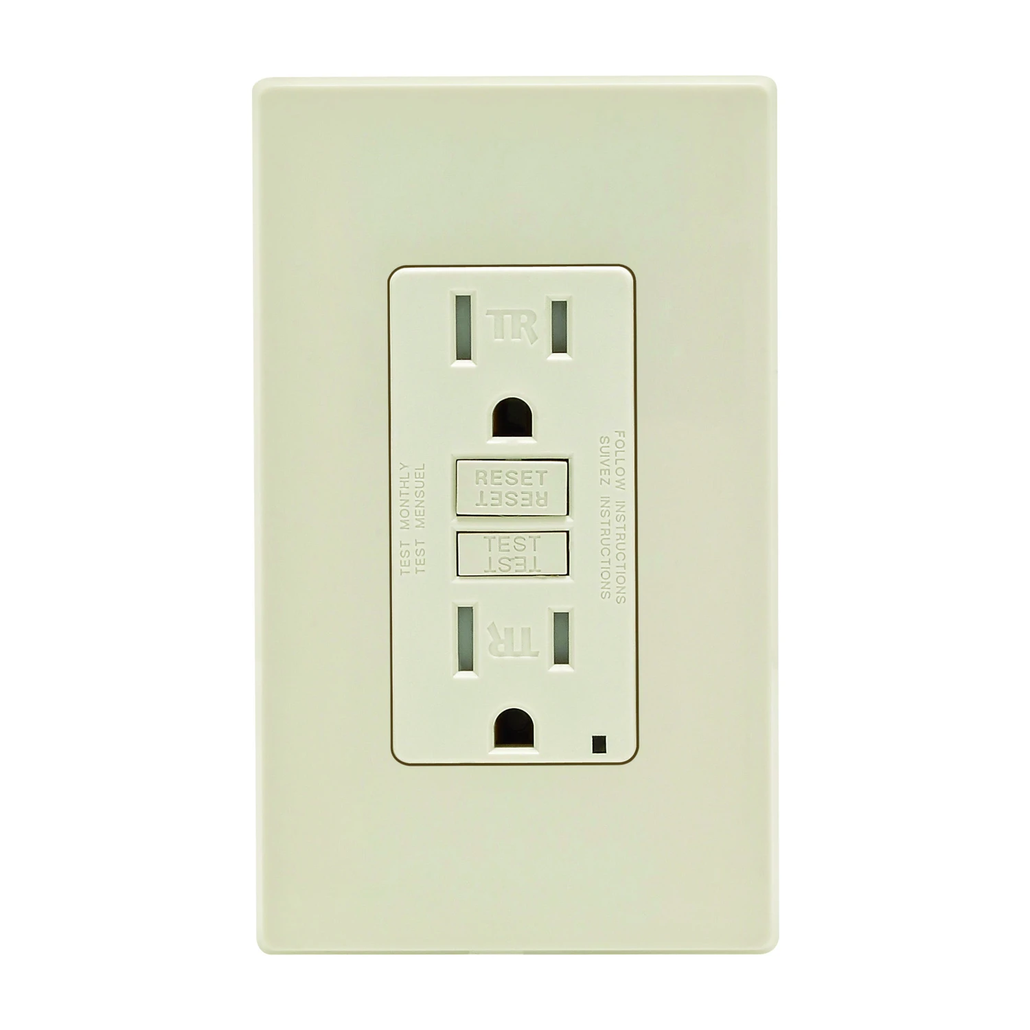 GFCI OUTLET W/PLT 15A LA