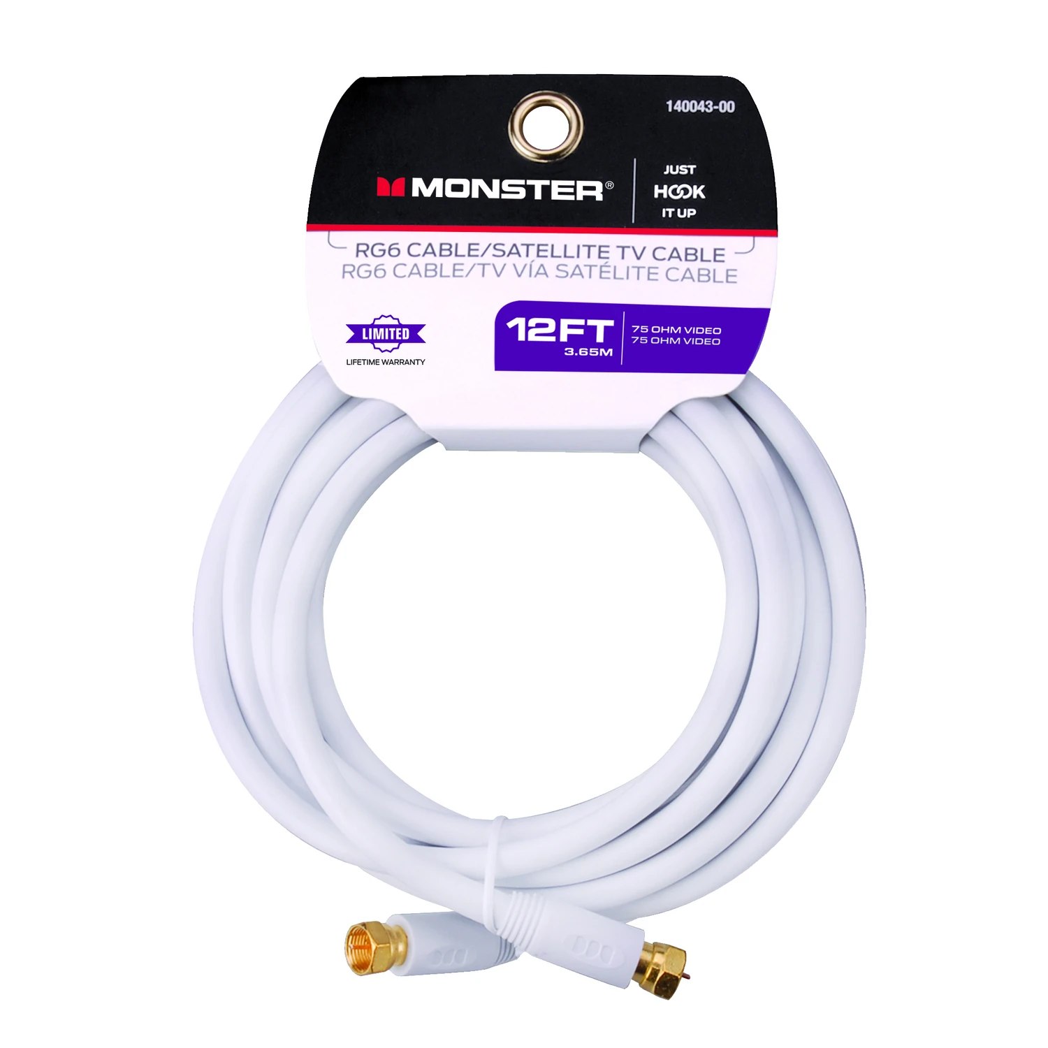 Just Hook It Up 12 Ft. Weatherproof Video Coaxial Cable Rg6