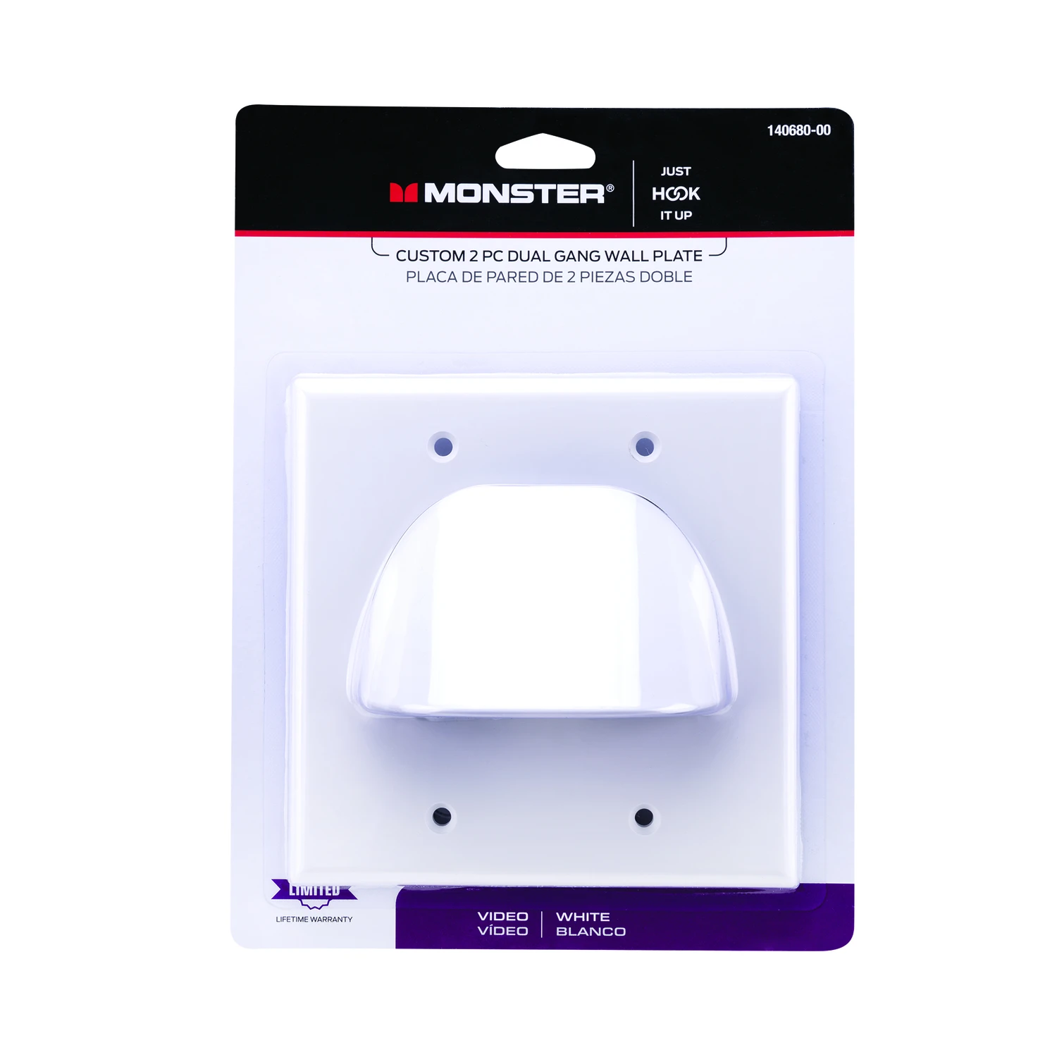 WALL PLATE 2PC 2G WHT