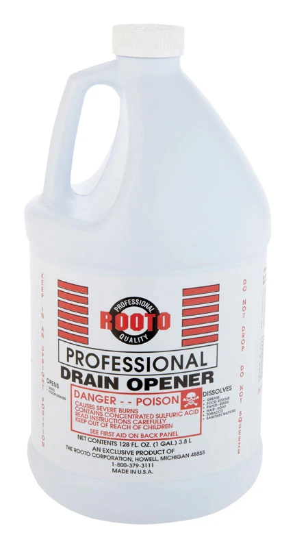Professional Liquid Drain Opener 1 Gallon - Powerful Acid Drain Cleaner