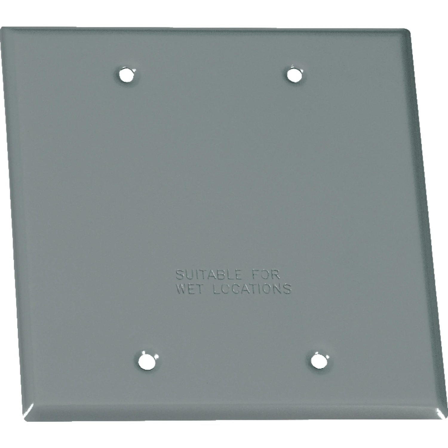 Square Steel 2-gang Flat Box Cover For Wet Locations - Model 14340