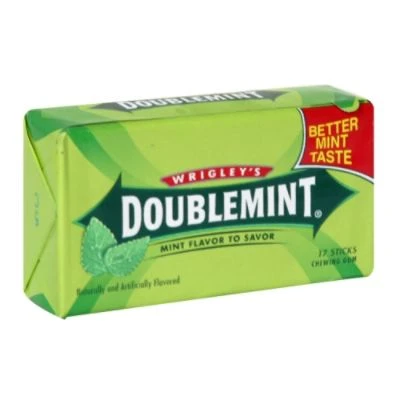 Doublemint Chewing Gum, 17 Sticks, Fresh Mint Flavor