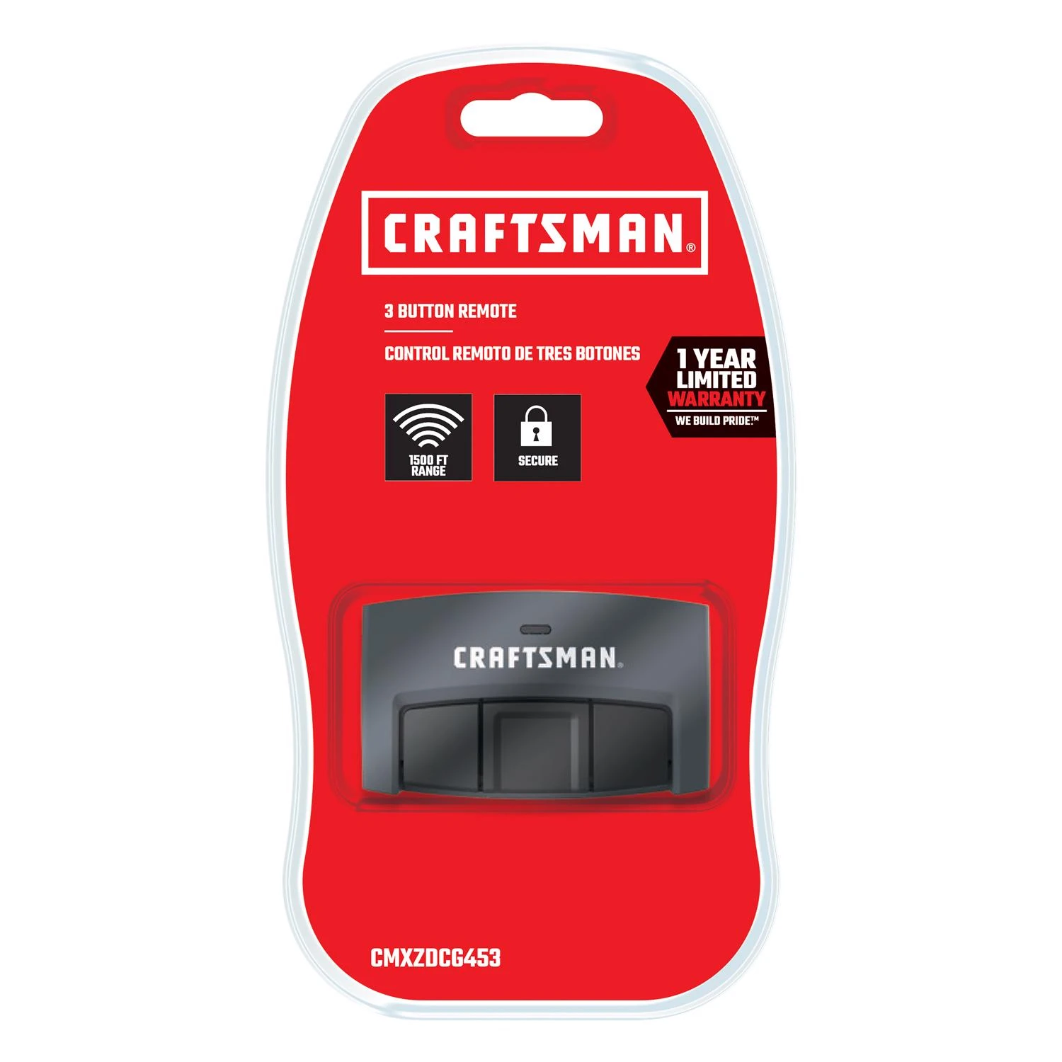 3-function Garage Door Opener Remote For Openers Built After 1993