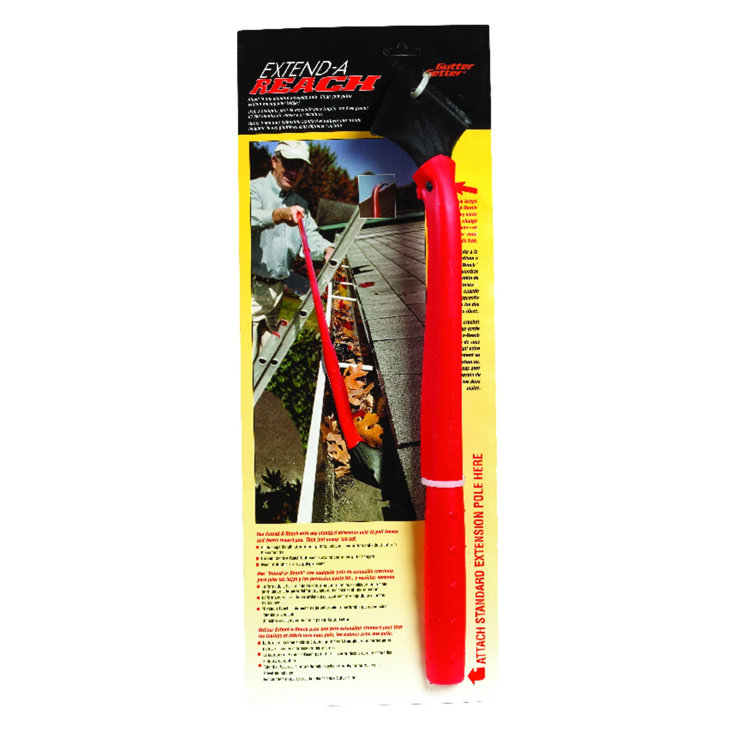 17 In. L Red/black Polypropylene Gutter Cleaning Scraper