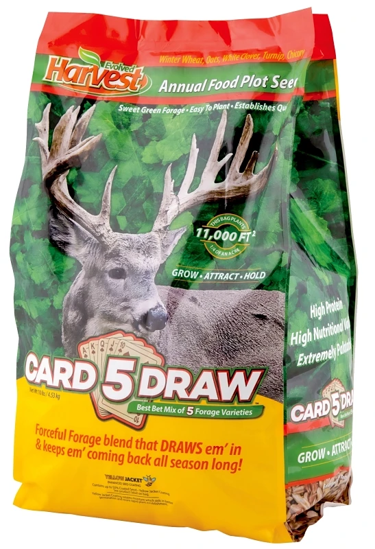 5 Card Draw Evo73028 Food Plot Seed, Sweet Flavor, 10 Lb For 1/4 Acre